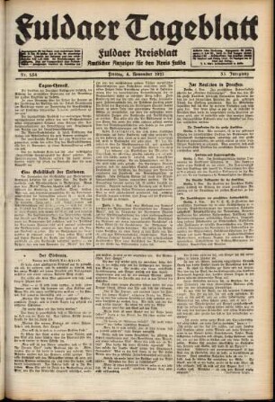Ausgabe vom Freitag, den 04. November 1921.