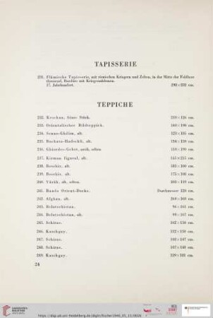 Teppiche (Nr. 232 - 350)