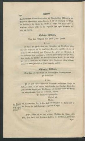 Sechster Abschnitt. Von den Pflichten der Ober-Feuer-Herren.