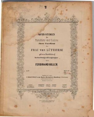 Sechs Studien für Pianoforte und Violine : Op. 38, 2