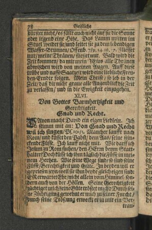 XLVI. Von Gottes Barmhertzigkeit und Gerechtigkeit. Gnad und Recht.
