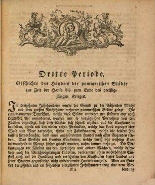 Versuch einer Geschichte des Pommerschen Handels : Eine Abhandlung, womit zur Feier ... des Kgl. akademischen Gymnasiums ... einladet Johann Jacob Sell, 2. (1797). - 27 S.