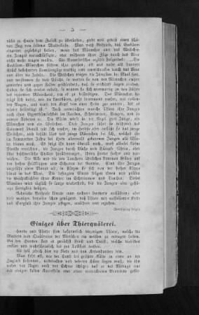 Einiges über Thierquälerei.