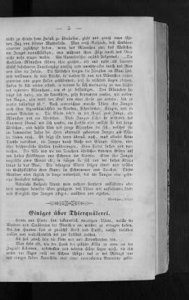 Einiges über Thierquälerei.