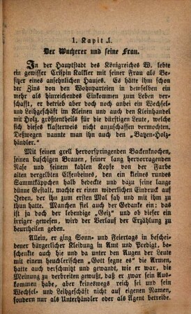 Der Wucherer und sein letztes Pflegekind, oder Fluch und Segen : eine höchst belehrende Erzählung aus dem Volksleben