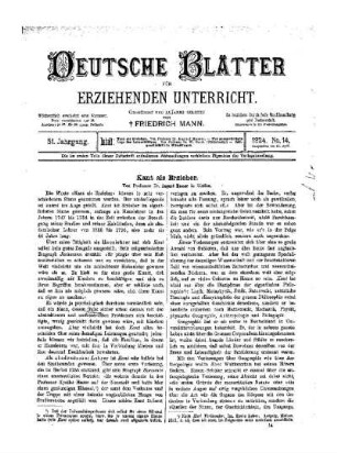 Kant als Erzieher