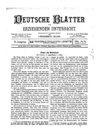 Kant als Erzieher