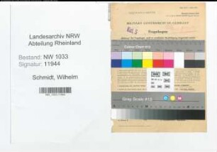 Entnazifizierung Wilhelm Schmidt , geb. 31.10.1909 (Polizeibeamter)