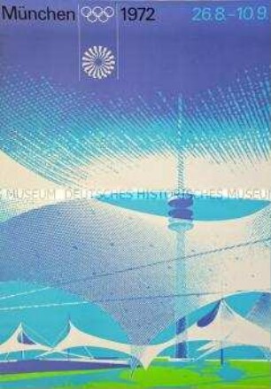 Veranstaltungsplakat zu den Olympischen Spielen in München 1972