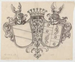 Thiersch, Friedrich von; Bad Berleburg (Nordrhein-Westfalen); Schloss, Umbau - Wappenentwurf
