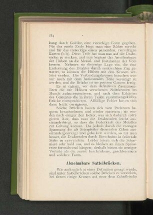 Abnehmbare Sattelbrücken.