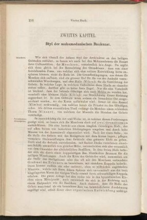 Zweites Kapitel. Styl der mohamedanischen Baukunst.