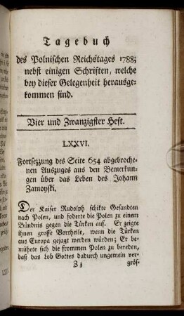 Vier und zwanzigster Heft
