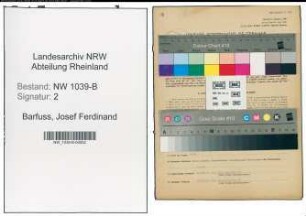 Entnazifizierung Josef Ferdinand Barfuss , geb. 06.10.1896 (Kaufmann)