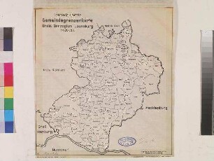 Schleswig-Holstein Gemeindegrenzenkarte Kreis Herzogtum Lauenburg