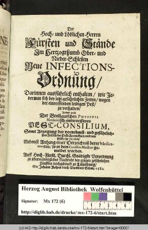 Des Medicinischen Pest-Consilii ... Theil/ ...
