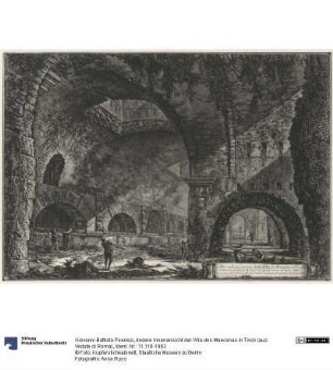 Andere Innenansicht der Villa des Maecenas in Tivoli (aus: Vedute di Roma)