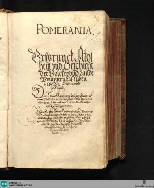 Chronik von Pommern - Cod. Rastatt 37