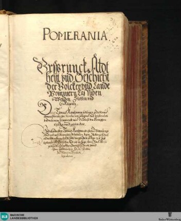 Chronik von Pommern - Cod. Rastatt 37