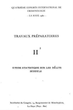 Etude statistique sur les délits sexuels