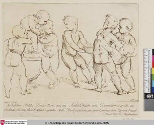[Gruppe von sieben nackten Kindern; Groupe de sept enfants nus]