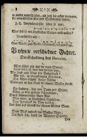 Beyspiele verschiedner Dichter.