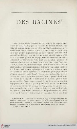 N.S. 16.1867: Des racines
