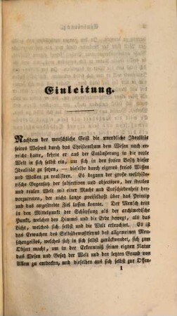 Ueber das Wesen und die Bedeutung der speculativen Philosophie und Theologie in der gegenwärtigen Zeit : mit besonderer Rücksicht auf die Religionsphilosophie ; Specielle Einleitung in die Philosophie und speculative Theologie