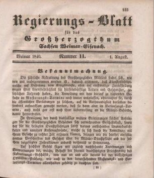 Nr. 11 : 1. August 1840