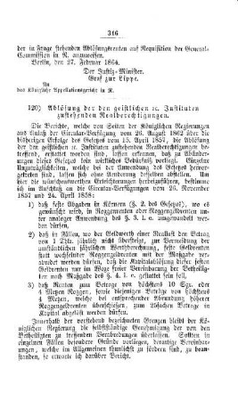 Ablösung der den geistlichen etc. Instituten zustehenden Realberechtigungen : [V. Elementarschulwesen]