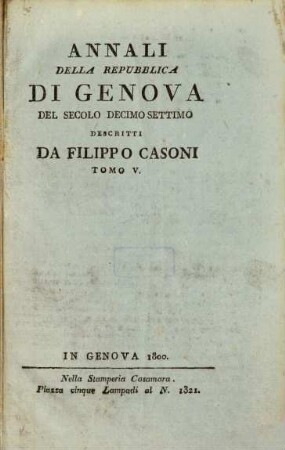 Annali della repubblica di Genova del secolo decimo sesto, 5