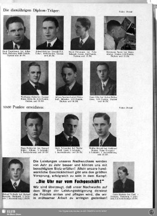 Die diesjährigen Diplom-Träger