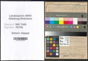Entnazifizierung Kaspar Schorn , geb. 01.03.1905 (Schlosser)