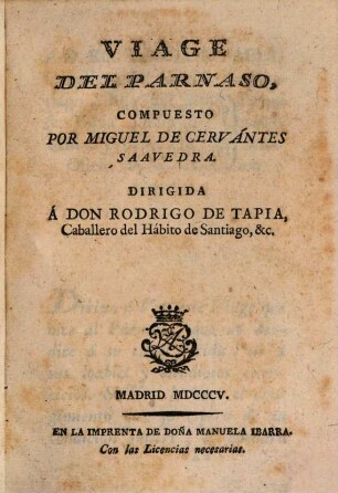 Viage del Parnaso