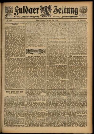 Ausgabe vom Dienstag, den 24. Mai 1904.