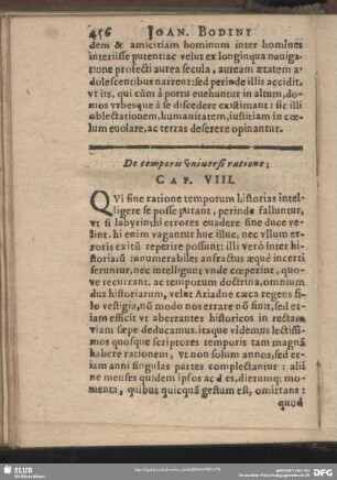 De temporis universi ratione. Cap. VIII.