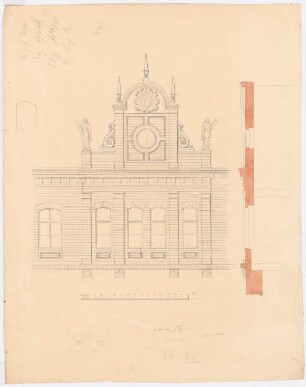 Rittergut Keibel, Klein Luckow: Wohnhaus: Fassadendetail und -schnitt