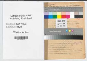 Entnazifizierung Arthur Waldin , geb. 27.10.1888 (Hilfsarbeiter)