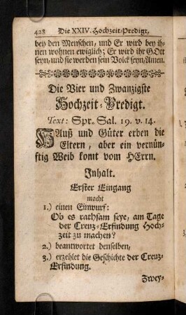 428-433, Text; Inhalt; Eingang