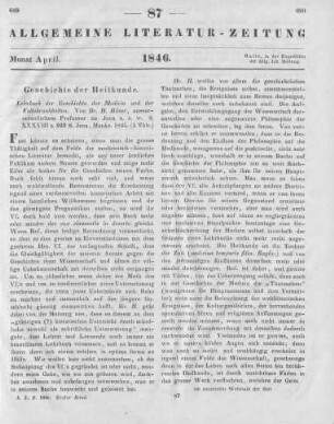 Häser, H.: Lehrbuch der Geschichte der Medicin und der Volkskrankheiten. Jena: Mauke 1845