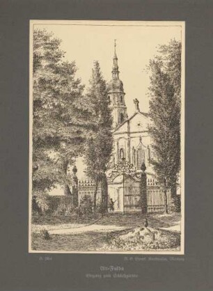 Alt-Fulda. Eingang zum Schloßgarten.