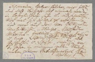 Eduard Mörike (1804 - 1875) Autographen: Briefe von Eduard Mörike an verschiedene Adressaten - BSB Autogr.Cim. Mörike, Eduard, 3. Eduard Mörike (1804 - 1875) Autographen: Brief von Eduard Mörike an seinen Bruder - BSB Autogr.Cim. Mörike, Eduard.3