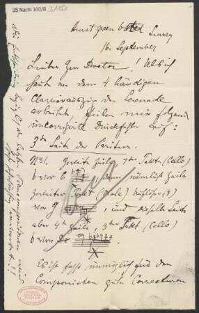 Brief an B. Schott's Söhne : 16.09.1888