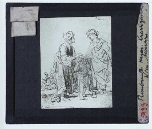 Rembrandt, Verstoßung der Hagar (Zeichnung Benesch 447) (Wien Albertina 8766)