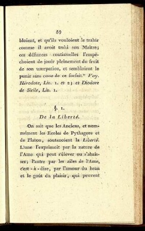 §.1. De la Liberté. - §. 5. De la Société.
