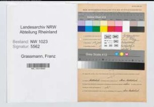 Entnazifizierung Franz Grassmann , geb. 13.06.1891 (Beamter)