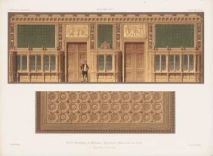 Palais Kronenberg, Warschau: Ansicht, Deckendekoration Bibliothek (aus: Architektonisches Skizzenbuch, H.122/5, 1873)