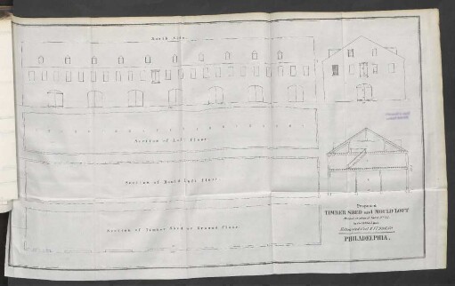 Philadelphia. Proposed timber shed and mould loft