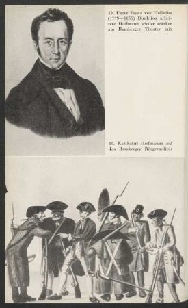 40. Karikatur Hoffmanns auf das Bamberger Bürgermilitär