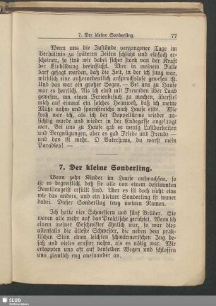 7. Der kleine Sonderling